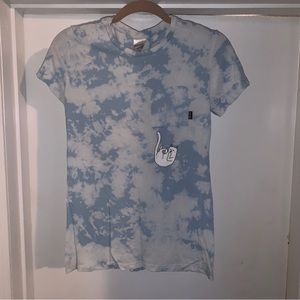 RIP N DIP Falling Cat Upside Down Pocket Women's Girls Sz Small Tie Dye